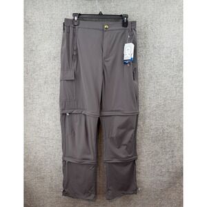 Little Donkey Andy Womens Convertible Hiking Pants Gray UPF 50 Quick Dry Size L
